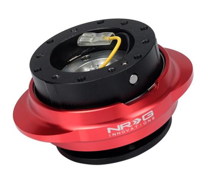 NRG SRK-220BK/RD - Quick Release KitBlack Body/ Red Oval Ring
