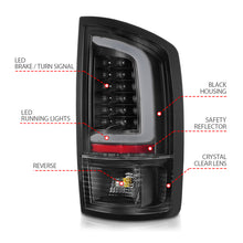 Load image into Gallery viewer, ANZO 311368 FITS 311368 FITS: 2002-2006 Dodge Ram 1500 LED Tail Lights w/ Light Bar Black Housing Clear Lens