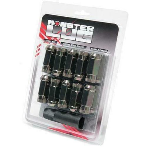 Wheel Mate 33006T - Monster Open End Lug Nut Set of 20 Black Chrome 14x1.50