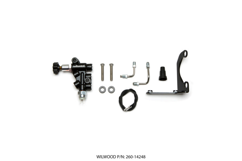 Wilwood 260-14248 FITS Tandem Remote Master Cylinder Mounting Bracket L/H Kit w/ Prop Valve