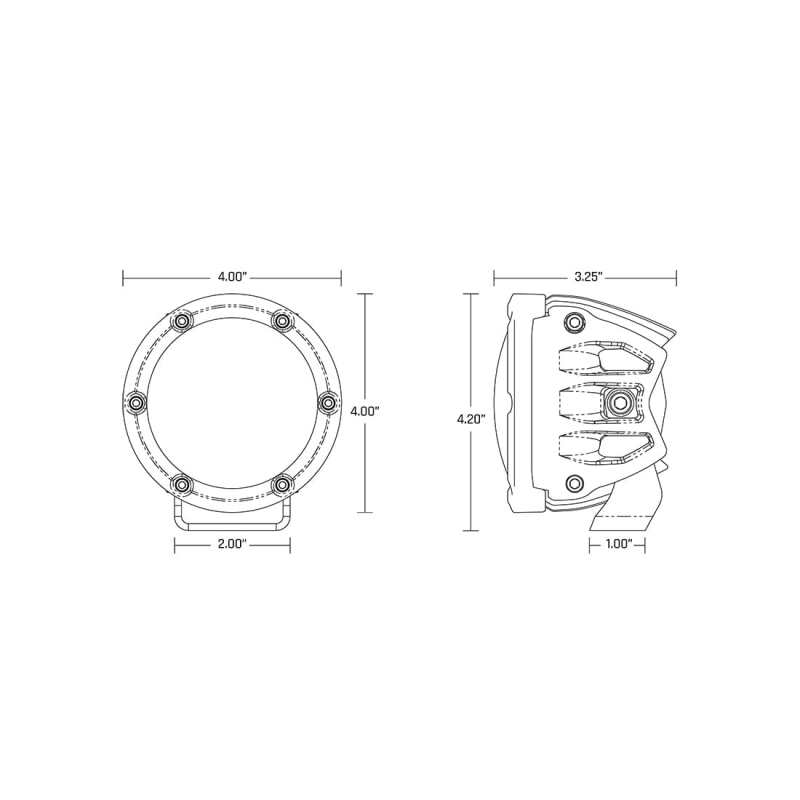 Rigid Industries 36401 FITS 360-Series 4in LED Off-Road Drive Beam - RGBW (Pair)