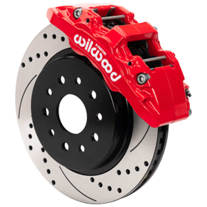 Wilwood 140-17275-DR FITS 19-20 Jeep Wrangler (JL)/20-22 Jeep Gladiator (JT) Aero6-DM Front Brake Kit - D&S - Red