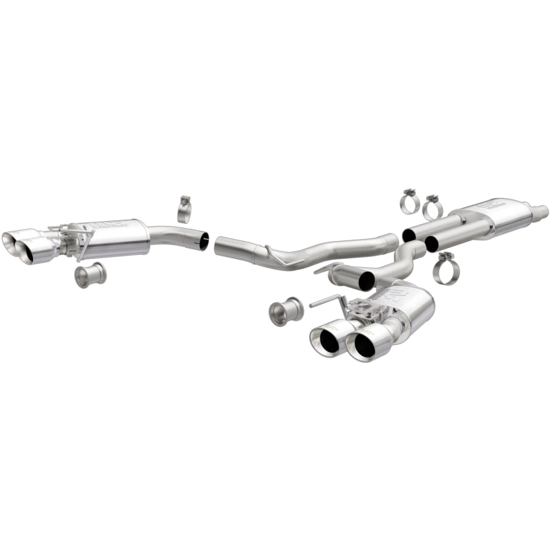 Magnaflow 19370 FITS: MagnaFlow SYS Cat-Back 2018 Ford Mustang GT 5.0L Street Dual Exit Polished 4in Tips