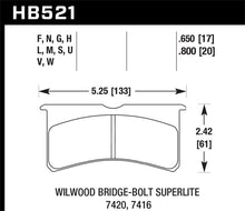 Load image into Gallery viewer, Hawk Performance KHB521U.800 FITS Hawk Wilwood Superlite DTC-70 Race Brake Pads