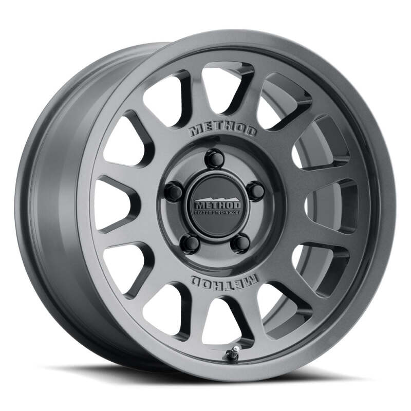 Method Wheels MR70379050812N FITS Method MR703 17x9 / -12mm Offset / 71.5mm Bore / 5x5 BP / 4.8in BS - Gloss Titanium Wheel