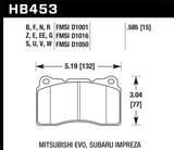 Hawk Performance KHB453N.585 FITS Hawk 03-06 Evo / 04-09 STi / 09-10 Genesis Coupe (Track Only) / 2010 Camaro SS / 08-09 Pontiac G8 GX