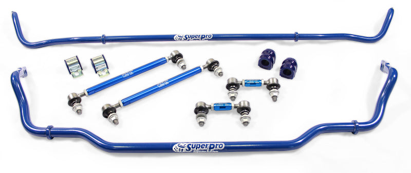 Superpro RCSTING0100KIT - SuperPro 2018 Kia Stinger Base Front / Rear 24mm F/18mm R Adjustable Sway Bar and Link Set