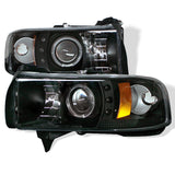 SPYDER 5010087 FITS Spyder Dodge Ram 1500 94-01 94-02 Projector Headlights LED Halo LED Blk PRO-YD-DR94-HL-AM-BK