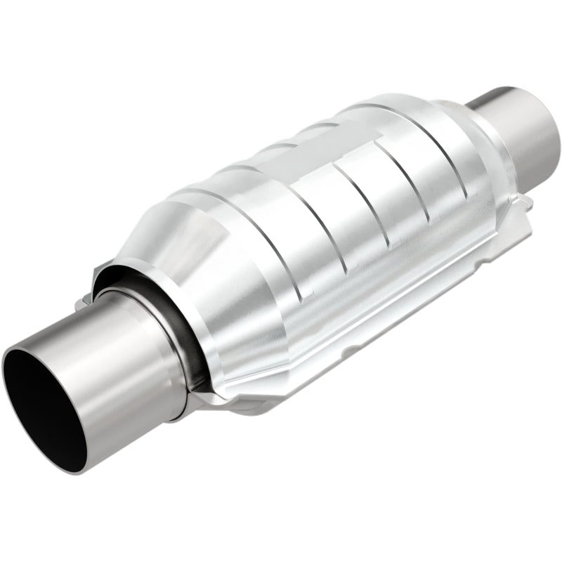 Magnaflow 51205 FITS MagnaFlow Conv Univ 2.25in Inlet/Outlet Center/Center Round 9in Body L x 5.125in W x 13in Overall L