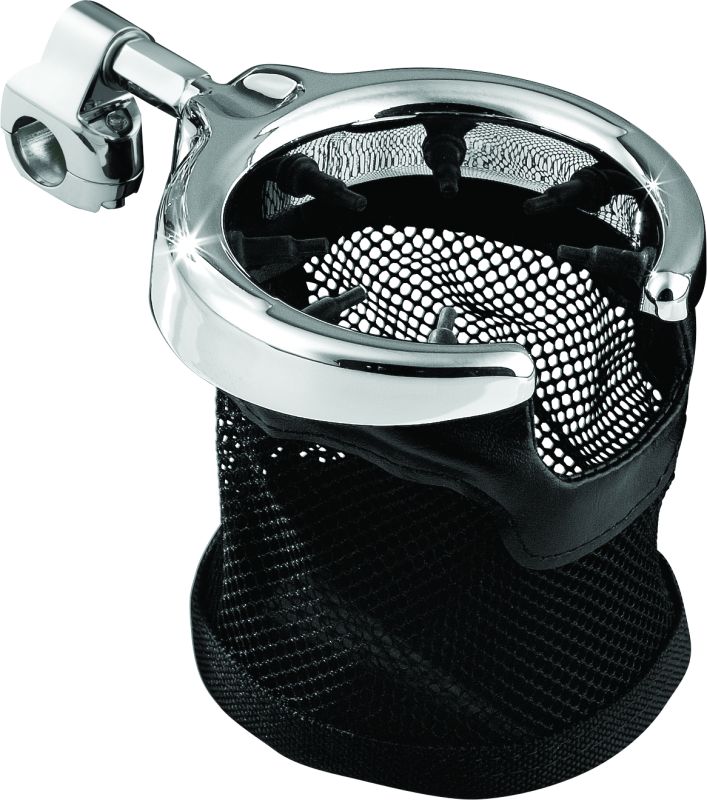 Kuryakyn Drink Holder With Basket 1-1/4ininch Mount Chrome