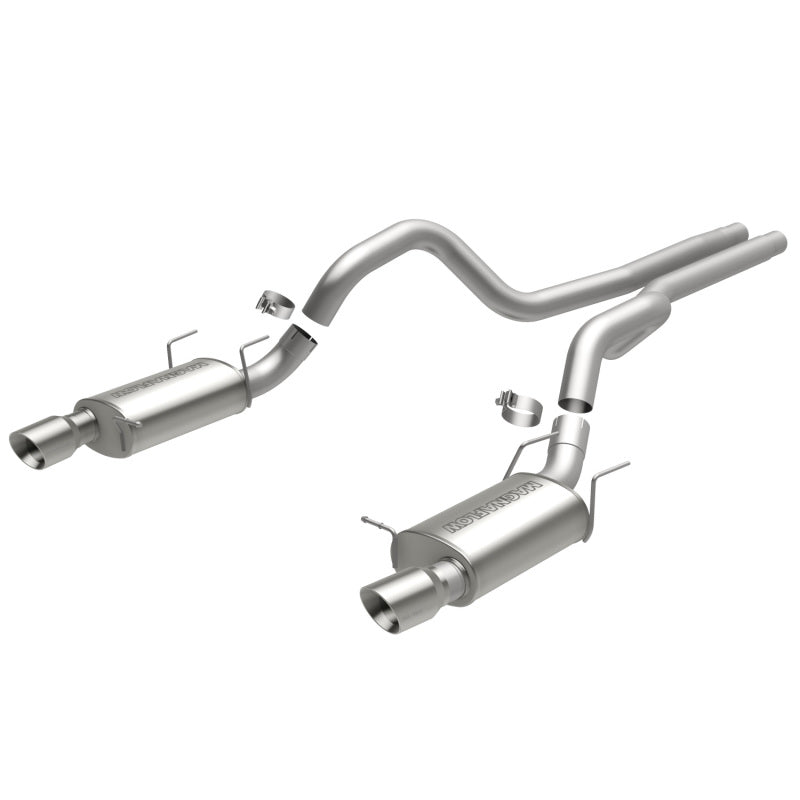 Magnaflow 15149 FITS: MagnaFlow 13 Ford Mustang Dual Split Rear Exit Stainless Cat Back Performance Exhaust (Street)