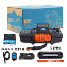 Load image into Gallery viewer, Borne Off-Road 10K Winch - Orange Synthetic Rope