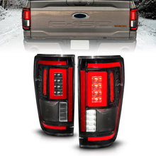 Load image into Gallery viewer, ANZO 311473 - FITS: 21-23 Ford F-150 LED Taillights Seq. Signal w/BLIS CoverBlack Housing