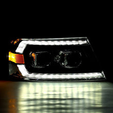 Load image into Gallery viewer, AlphaRex 880134 FITS 04-08 Ford F150 PRO-Series Projector Headlights Alpha-Black w/ Sequential Signal and DRL