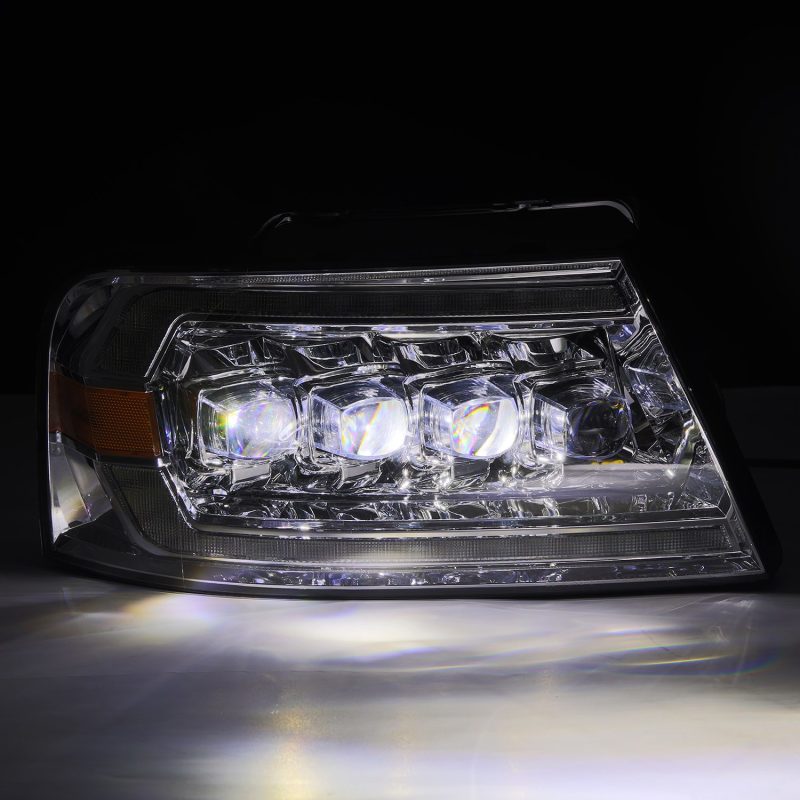 AlphaRex 880129 FITS 04-08 Ford F150 / 06-08 Lincoln Mark LT NOVA LED Proj Headlights Chrome w/Activ Light/Seq