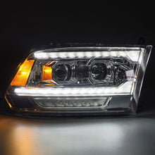 Load image into Gallery viewer, AlphaRex 880562 FITS 09-18 Ram 1500 PRO-Series Proj Headlights Chrome w/ Sequential Signal and Top/Middle DRL