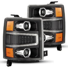 Load image into Gallery viewer, AlphaRex 880245 FITS 14-15 Chevy 1500 PRO-Series Projector Headlights Black w/ Sequential Signal &amp; DRL