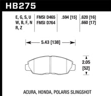 Load image into Gallery viewer, Hawk Performance KHB275F.620 FITS Hawk 98-00 Civic Coupe Si/01-06 Civic DX/EX/GX/HX/LX (Non Hatchback) HPS Street Front Brake Pads