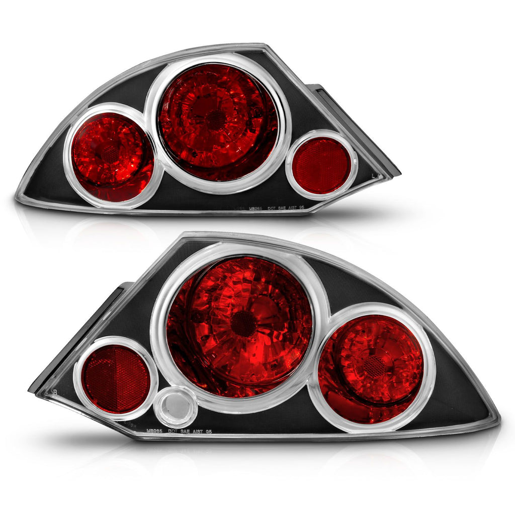 ANZO 221081 FITS: 2000-2005 Mitsubishi Eclipse Taillights Black