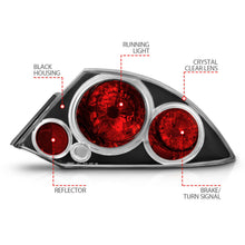 Load image into Gallery viewer, ANZO 221081 FITS: 2000-2005 Mitsubishi Eclipse Taillights Black