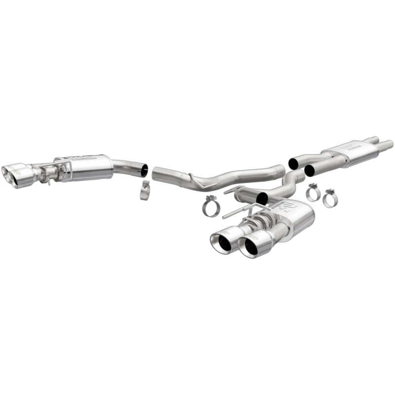 Magnaflow 19370 FITS: MagnaFlow SYS Cat-Back 2018 Ford Mustang GT 5.0L Street Dual Exit Polished 4in Tips