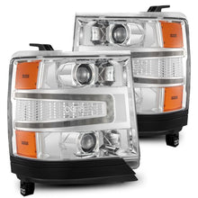 Load image into Gallery viewer, AlphaRex 880235 FITS 16-18 Chevy 1500HD LUXX LED Proj Headlights Chrome w/Seq Actv Lgt / Seq Sig (Req PN 810023)