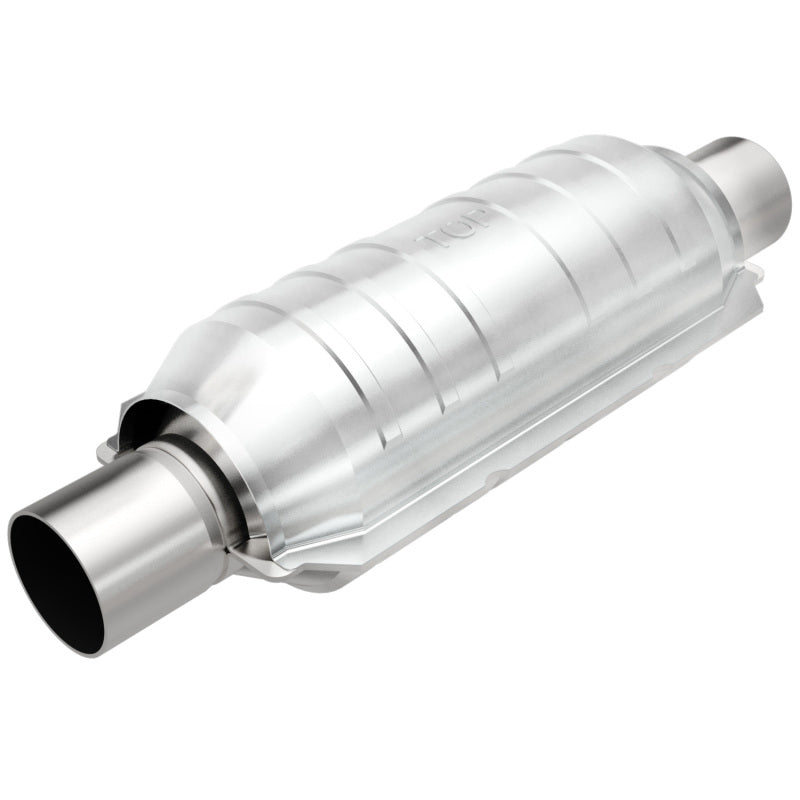 Magnaflow 51304 FITS MagnaFlow Conv Univ 2in Inlet/Outlet Center/Center Round 11in Body L x 5.125in W x 15in Overall L
