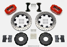 Load image into Gallery viewer, Wilwood Forged Dynalite Front Hat Kit 12.19in Drilled Red 2002 Mitsubishi Lancer