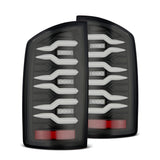 AlphaRex 641040 FITS 07-08 Dodge Ram 1500/07-09 Dodge Ram 2500+3500 Luxx-Series LED Tail Lights (Pair) Black
