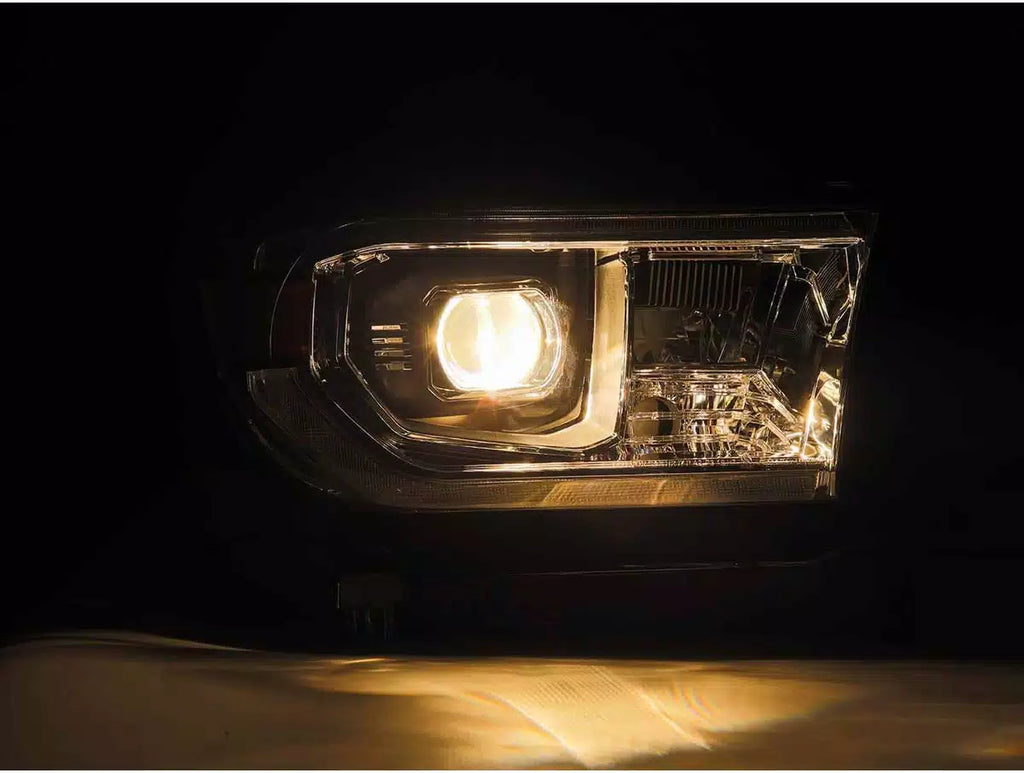 AlphaRex 880827 FITS 07-13 Toyota Tundra / 08-17 Sequoia PRO-Series Projector Headlights Chrome w/Seq. Sig. + DR