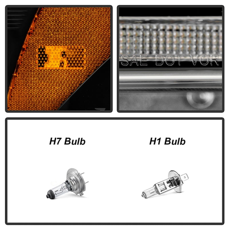 SPYDER 5088628 FITS Spyder Signature 20-22 Ford F250/F350 (Halogen) Proj. Headlights - Black (PRO-YD-FS20HALSI-SEQ-BK)
