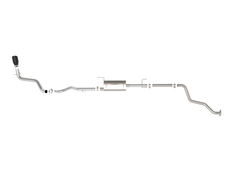 aFe 49-46071-B FITS 2024 Toyota Tacoma L4 2.4L Apollo Series 2.5-3in 409 SS Steel Cat-Back Exhaust w/Black Tips