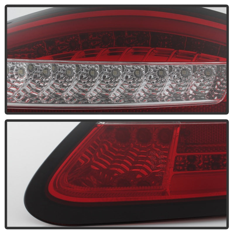 Spyder Porsche 987 Cayman 06-08 / Boxster 05-08 LED Tail Lights - Red Clear ALT-YD-P98705-LED-RC