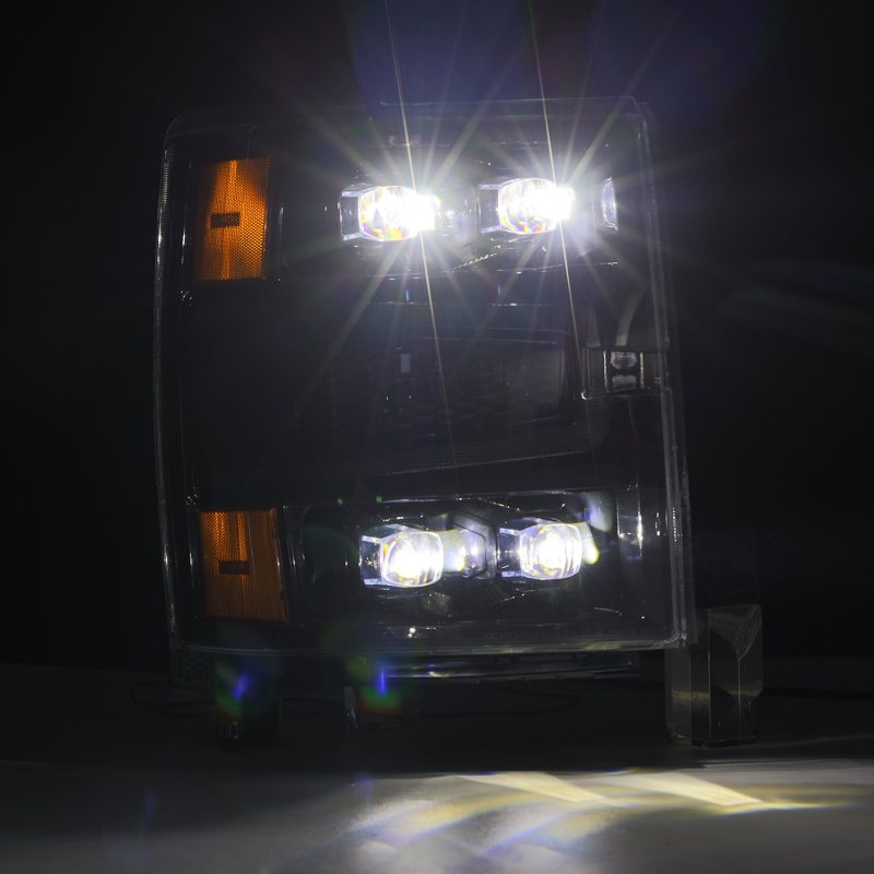 AlphaRex 880241 FITS 04-15 Chevy 1500 NOVA-Series LED Proj Headlights Alpha BL w/Activ Light/Seq Signal & SB DRL