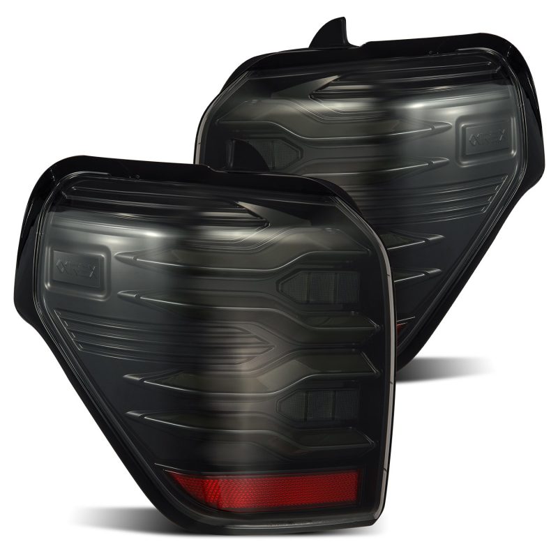 AlphaRex 690030 FITS 10-21 Toyota 4Runner LUXX LED Taillights Alpha Blk w/Activ Light/Seq Signal