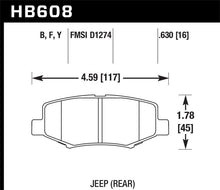 Load image into Gallery viewer, Hawk Performance KHB608Y.630 FITS Hawk LTS Street Brake Pads