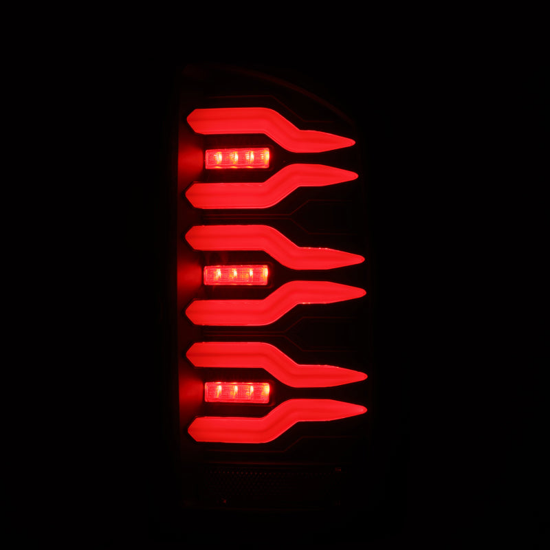 AlphaRex 641040 FITS 07-08 Dodge Ram 1500/07-09 Dodge Ram 2500+3500 Luxx-Series LED Tail Lights (Pair) Black