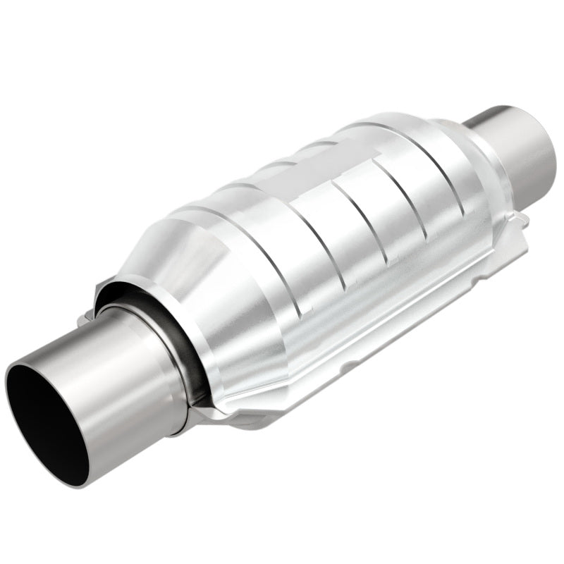 Magnaflow 51205 FITS MagnaFlow Conv Univ 2.25in Inlet/Outlet Center/Center Round 9in Body L x 5.125in W x 13in Overall L