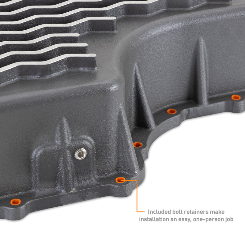 Mishimoto MMTP-F2D-11 FITS 2011+ Powerstroke 6R140 Transmission Pan - Cast - GR