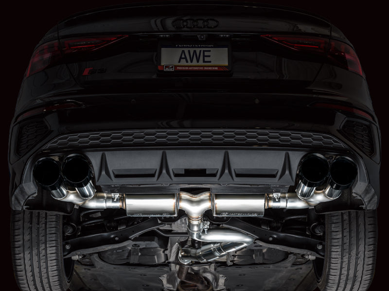 AWE Tuning 3015-43897 FITS AWE 22-24 Audi 8Y S3 Touring Edition Exhaust - Diamond Black Tips