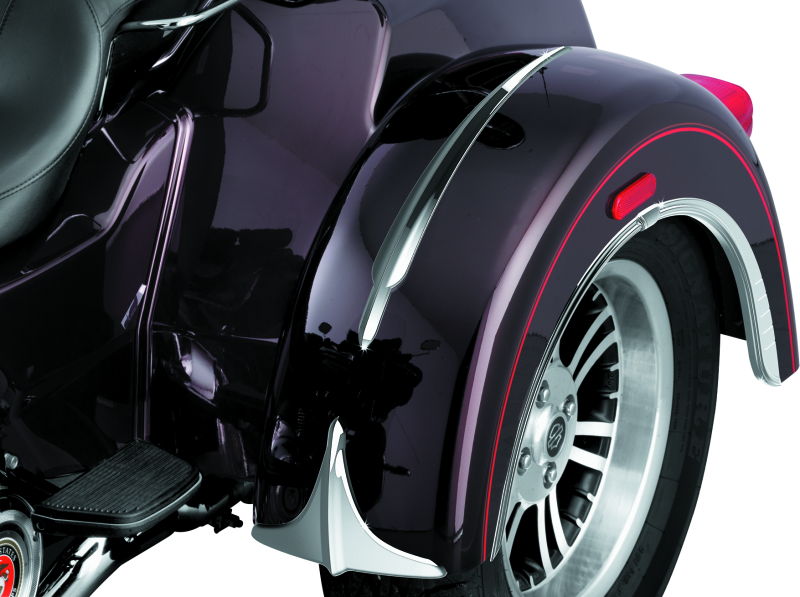 Kuryakyn Rear Fender Accents Leading Edge Chrome