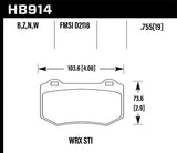 Hawk Performance KHB914Z.580 FITS Hawk 2018 Subaru WRX STI Performance Ceramic Street Brake Pads