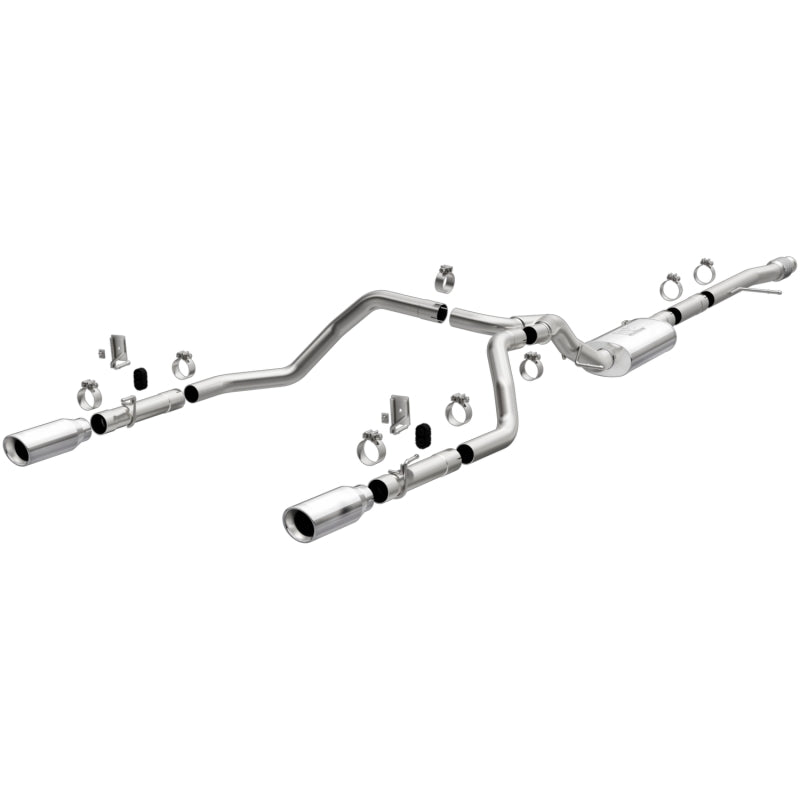 Magnaflow 19471 FITS: MagnaFlow 2019 Chevy Silverado 1500 V8 5.3L/V6 4.3 Street Series Dual Exit Exhaust w/ Polished Tips