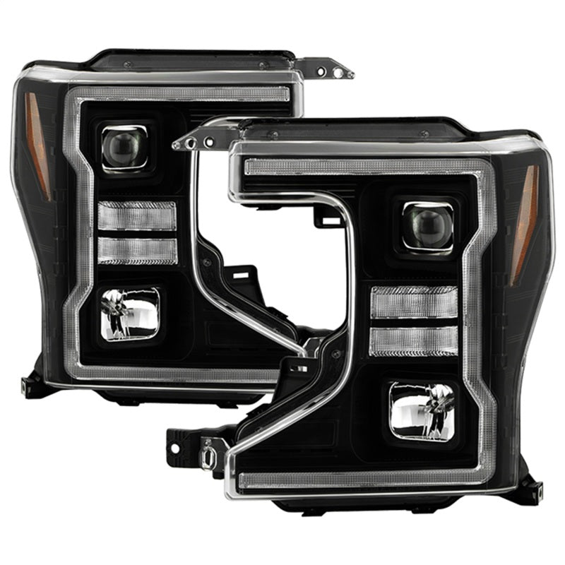 SPYDER 5088628 FITS Spyder Signature 20-22 Ford F250/F350 (Halogen) Proj. Headlights - Black (PRO-YD-FS20HALSI-SEQ-BK)
