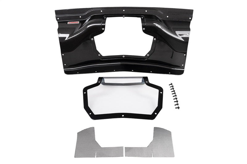 CORSA Performance 44009 FITS Corsa 2020+ Chevrolet Corvette C8/Z06 Carbon Fiber Air Intake Trunk Panel with Polycarbonate Window