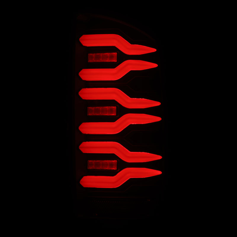 AlphaRex 641040 FITS 07-08 Dodge Ram 1500/07-09 Dodge Ram 2500+3500 Luxx-Series LED Tail Lights (Pair) Black