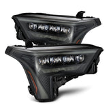 AlphaRex 880861 FITS 22-23 Toyota Tundra/Sequoia LED Proj Headlights Alpha-Blk w/ Seq Activ Light/Seq Signal/DRL
