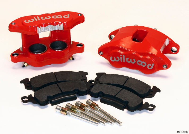 Wilwood 140-11290-R FITS D52 Front Caliper Kit - Red 2.00 / 2.00in Piston 1.28in Rotor