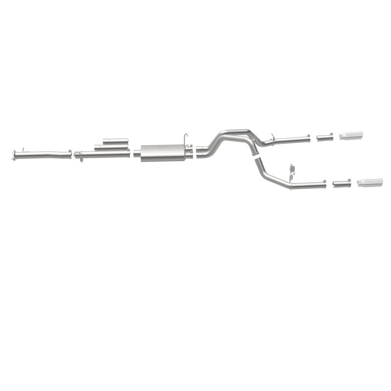 Magnaflow 19027 FITS: MagnaFlow Stainless Cat-Back Exhaust 2015 Chevy Silverado 2500HD 6.0L Dual Split Rear Exit 4in