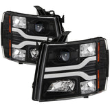 SPYDER 5083609 FITS Spyder Chevy Silverado 1500 07-13 Version 3 Projector Headlights - Black PRO-YD-CS07V3-LBDRL-BK